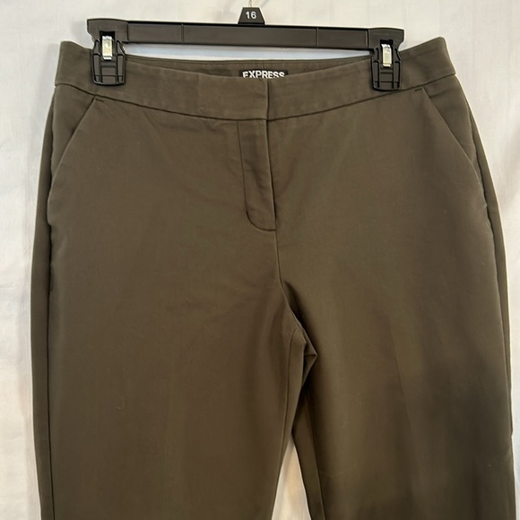 Express Columist Skinny Mid Rise Slim Leg Trouser Dress Pant Black 6R - Picture 2 of 11